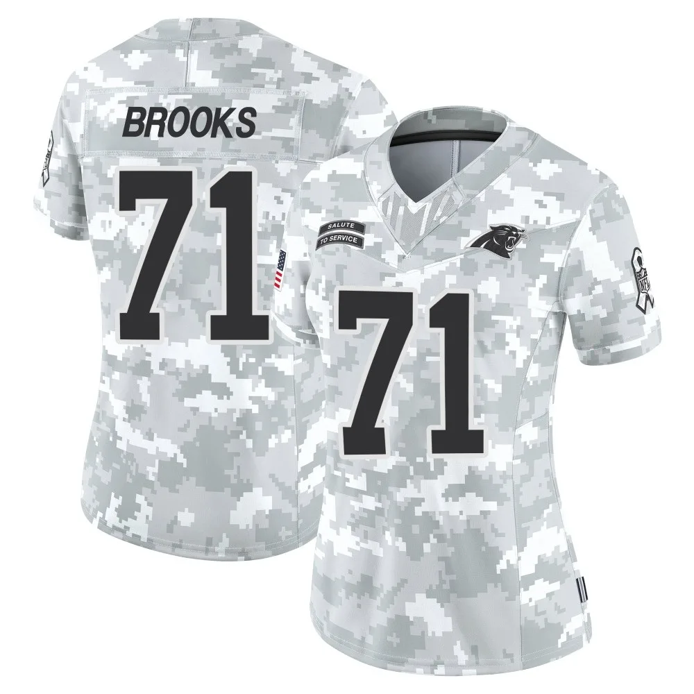 Women's Carolina Panthers Mason Brooks Nike 2024 Salute to Service Limited Arctic Camo Jersey Women's Carolina Panthers Mason Brooks Nike 2024 Salute to Service Limited Arctic Camo Jersey