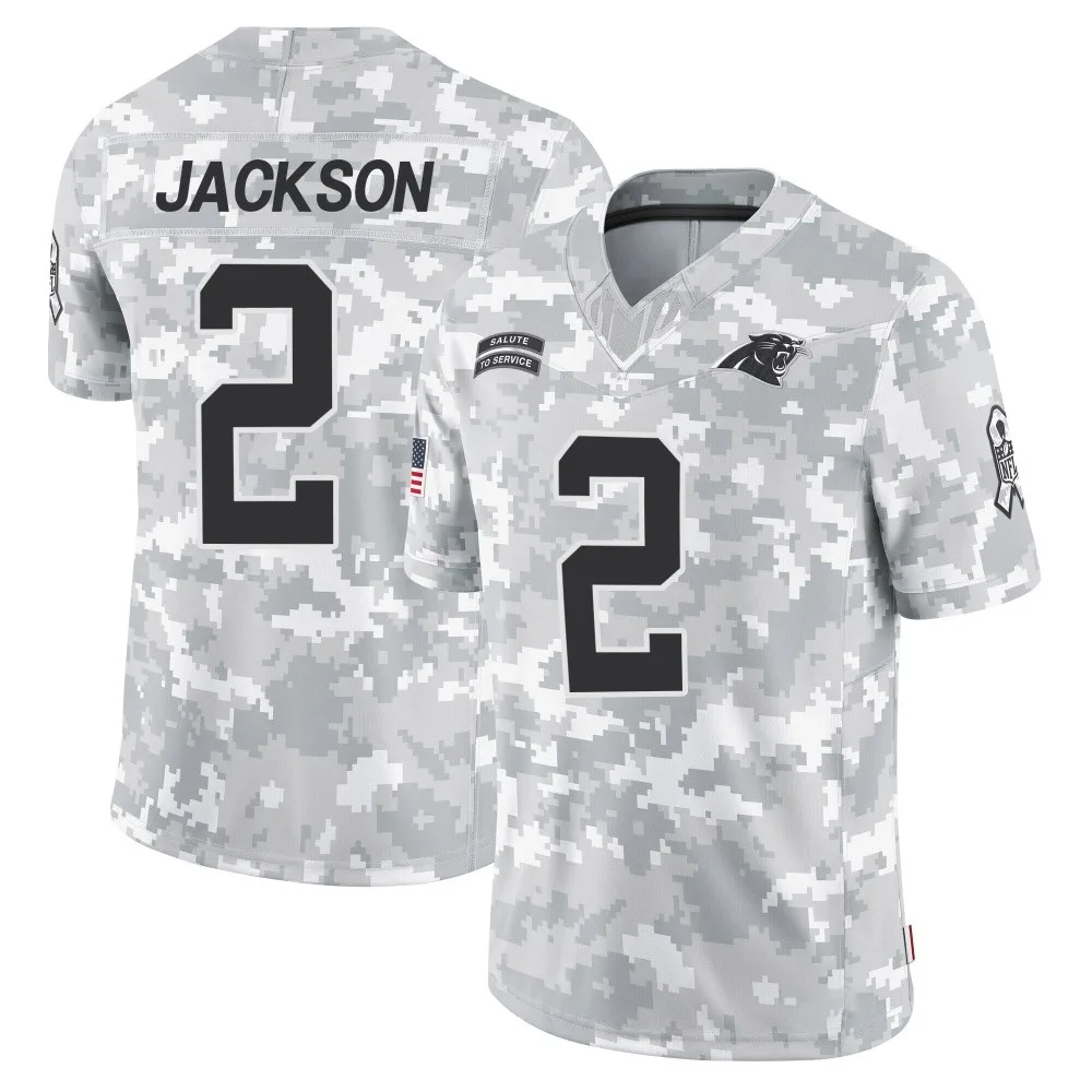Men's Carolina Panthers Michael Jackson Nike 2024 Salute to Service Limited Arctic Camo Jersey Men's Carolina Panthers Michael Jackson Nike 2024 Salute to Service Limited Arctic Camo Jersey