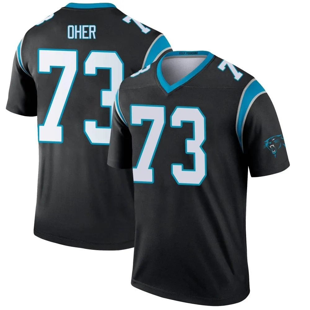 Men's Carolina Panthers Michael Oher Nike Legend Black Jersey Men's Carolina Panthers Michael Oher Nike Legend Black Jersey