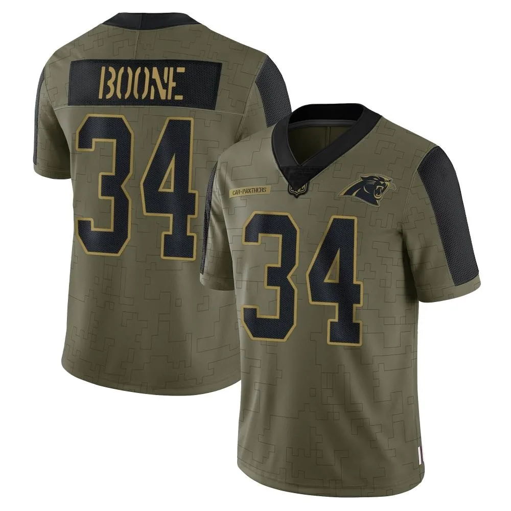Men's Carolina Panthers Mike Boone Nike 2021 Salute To Service Limited Olive Jersey Men's Carolina Panthers Mike Boone Nike 2021 Salute To Service Limited Olive Jersey