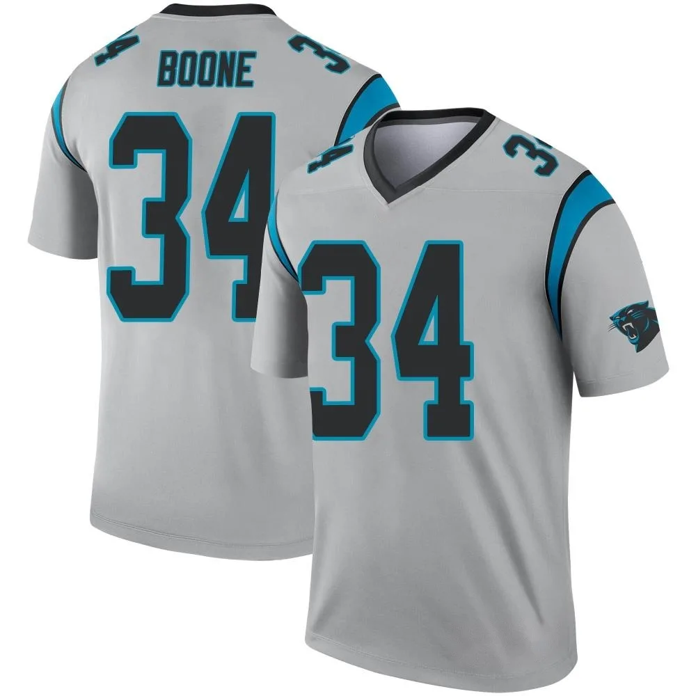 Men's Carolina Panthers Mike Boone Nike Inverted Silver Legend Jersey Men's Carolina Panthers Mike Boone Nike Inverted Silver Legend Jersey