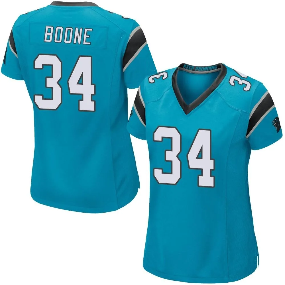 Women's Carolina Panthers Mike Boone Nike Alternate Game Blue Jersey Women's Carolina Panthers Mike Boone Nike Alternate Game Blue Jersey