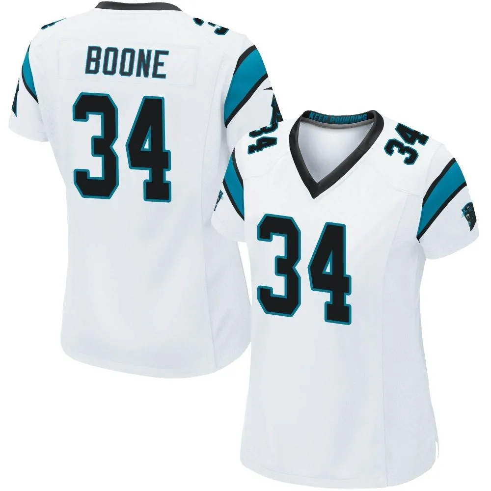 Women's Carolina Panthers Mike Boone Nike Game White Jersey Women's Carolina Panthers Mike Boone Nike Game White Jersey