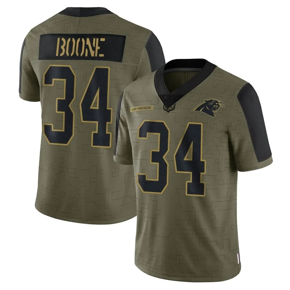 Youth Carolina Panthers Mike Boone Nike 2021 Salute To Service Limited Olive Jersey Youth Carolina Panthers Mike Boone Nike 2021 Salute To Service Limited Olive Jersey