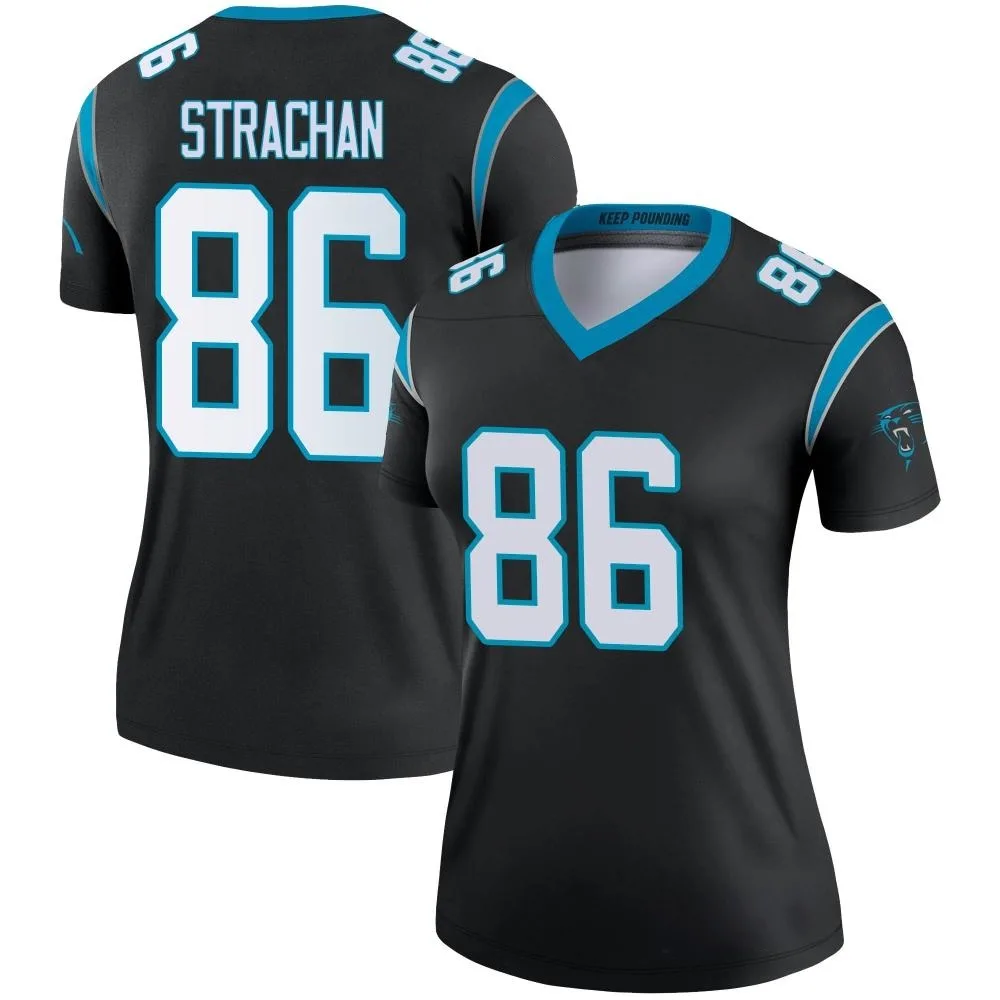 Women's Carolina Panthers Mike Strachan Nike Legend Black Jersey Women's Carolina Panthers Mike Strachan Nike Legend Black Jersey