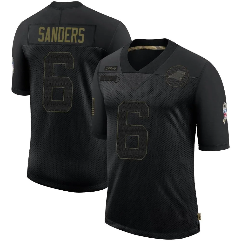 Men's Carolina Panthers Miles Sanders Nike 2020 Salute To Service Limited Black Jersey Men's Carolina Panthers Miles Sanders Nike 2020 Salute To Service Limited Black Jersey