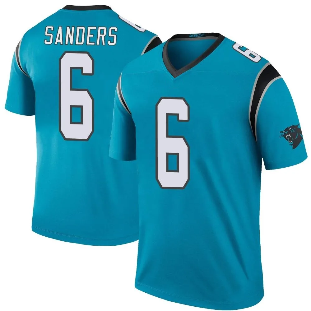 Men's Carolina Panthers Miles Sanders Nike Color Rush Legend Blue Jersey Men's Carolina Panthers Miles Sanders Nike Color Rush Legend Blue Jersey