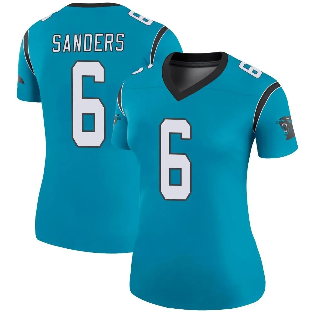 Women's Carolina Panthers Miles Sanders Nike Color Rush Legend Blue Jersey Women's Carolina Panthers Miles Sanders Nike Color Rush Legend Blue Jersey