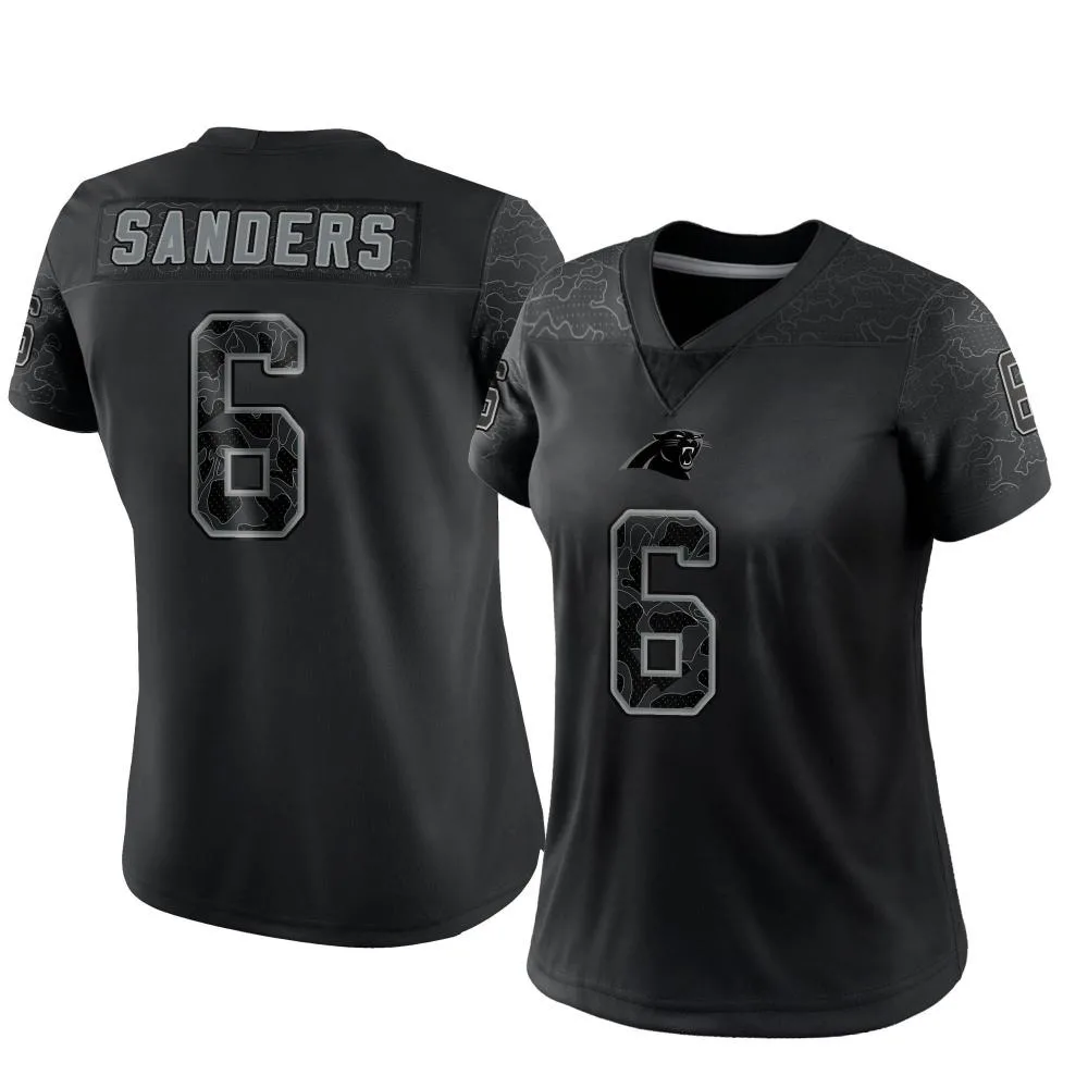 Women's Carolina Panthers Miles Sanders Nike Reflective Limited Black Jersey Women's Carolina Panthers Miles Sanders Nike Reflective Limited Black Jersey