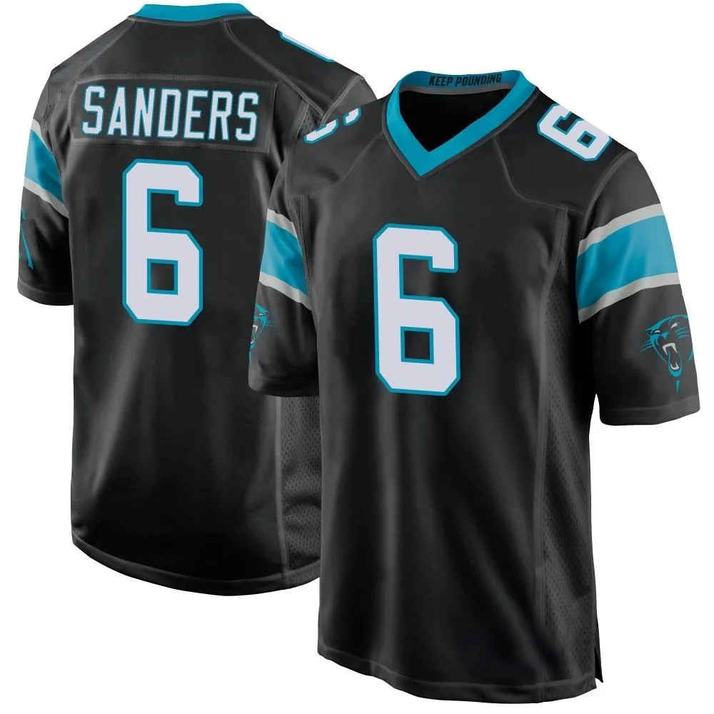 Youth Carolina Panthers Miles Sanders Nike Team Color Game Black Jersey Youth Carolina Panthers Miles Sanders Nike Team Color Game Black Jersey