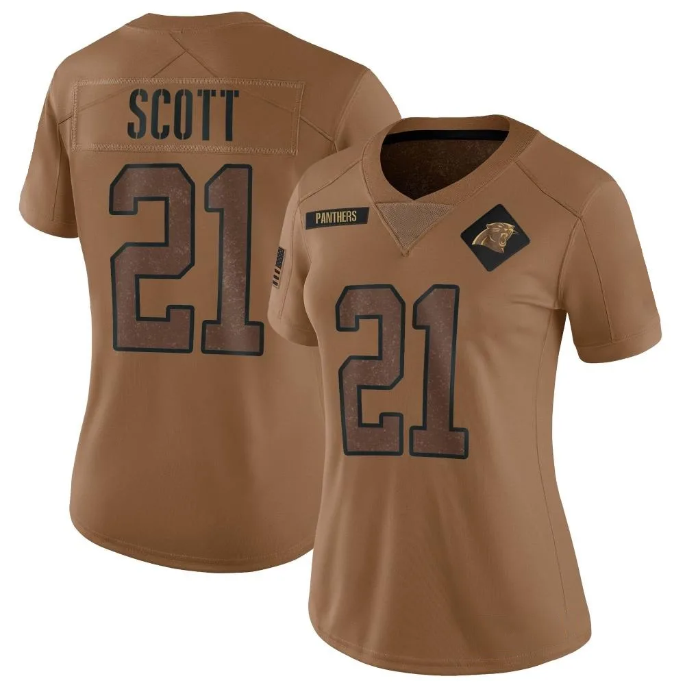 Women's Carolina Panthers Nick Scott Nike 2023 Salute To Service Limited Brown Jersey Women's Carolina Panthers Nick Scott Nike 2023 Salute To Service Limited Brown Jersey