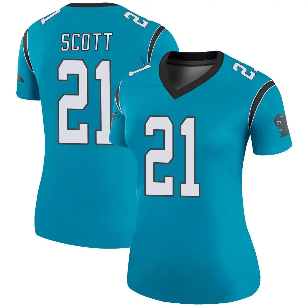 Women's Carolina Panthers Nick Scott Nike Color Rush Legend Blue Jersey Women's Carolina Panthers Nick Scott Nike Color Rush Legend Blue Jersey
