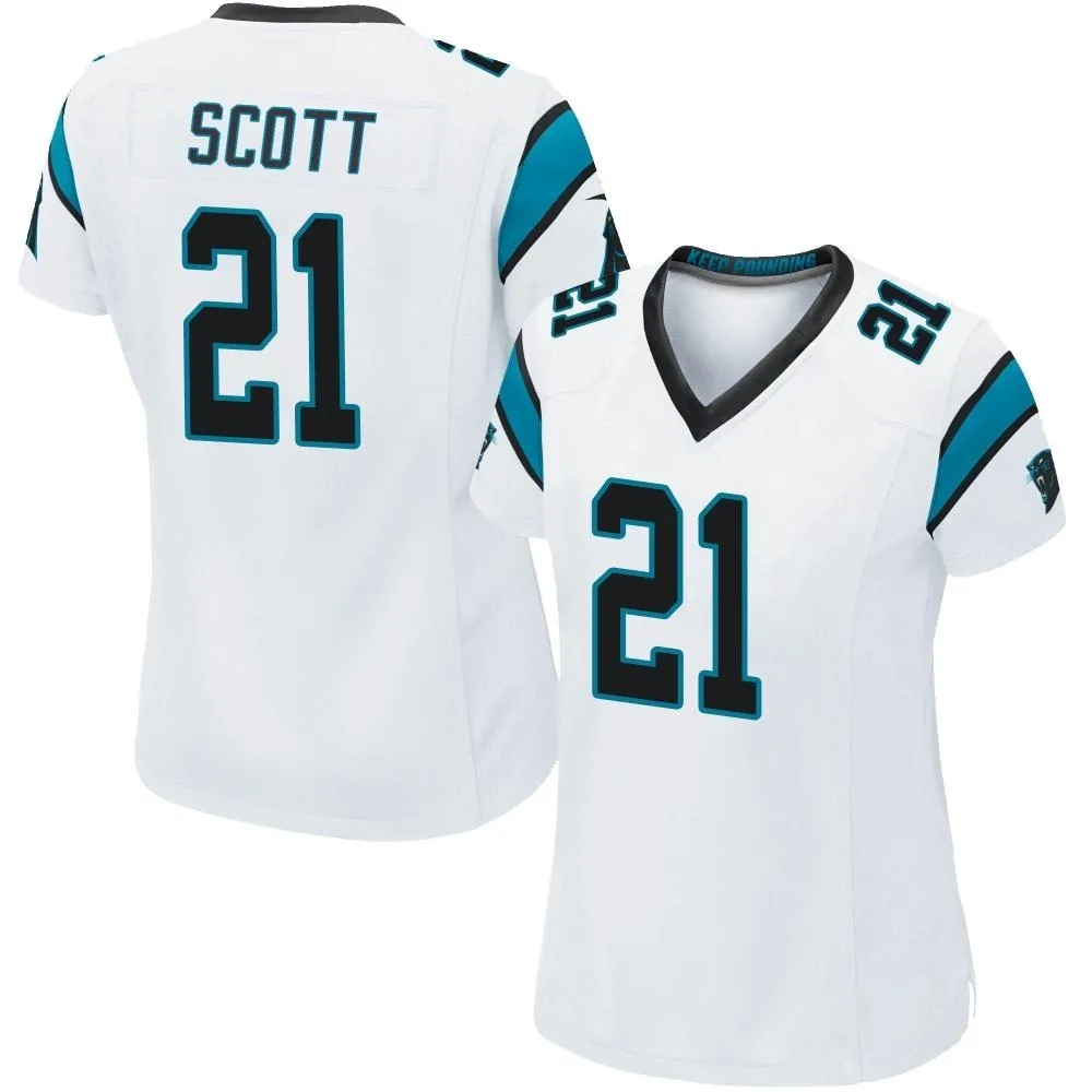 Women's Carolina Panthers Nick Scott Nike Game White Jersey Women's Carolina Panthers Nick Scott Nike Game White Jersey