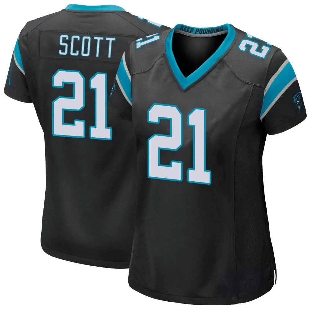Women's Carolina Panthers Nick Scott Nike Team Color Game Black Jersey Women's Carolina Panthers Nick Scott Nike Team Color Game Black Jersey