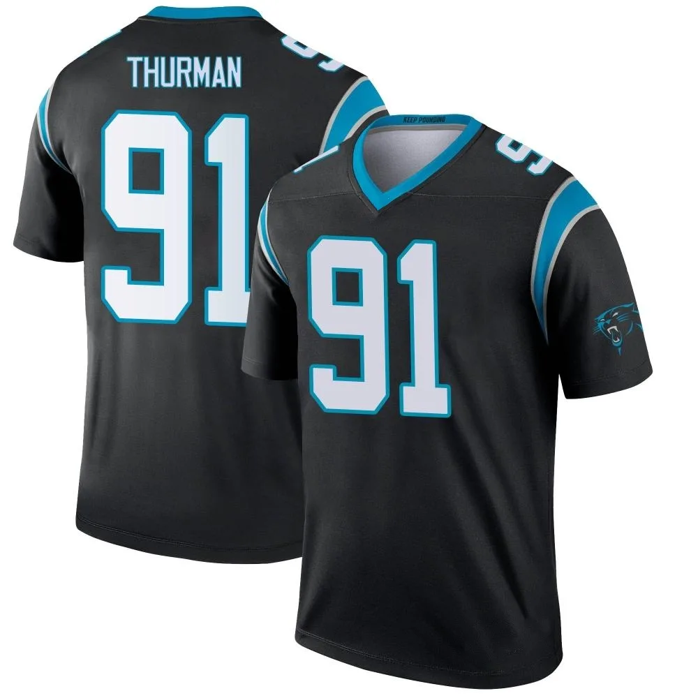 Men's Carolina Panthers Nick Thurman Nike Legend Black Jersey Men's Carolina Panthers Nick Thurman Nike Legend Black Jersey
