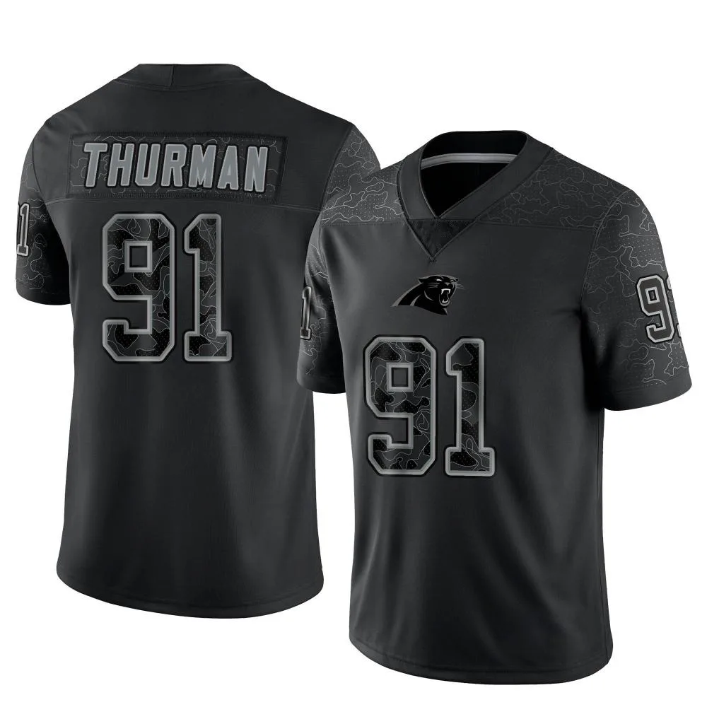 Men's Carolina Panthers Nick Thurman Nike Reflective Limited Black Jersey Men's Carolina Panthers Nick Thurman Nike Reflective Limited Black Jersey