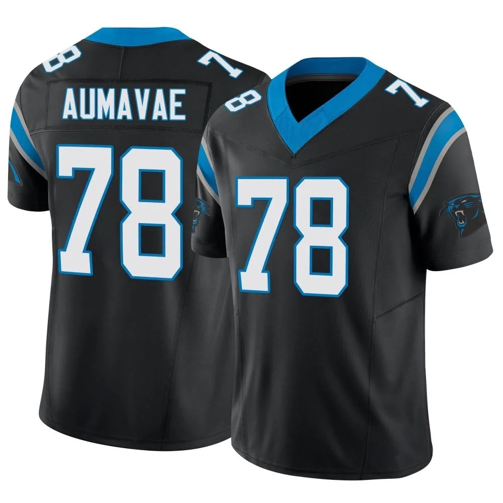 Men's Carolina Panthers Popo Aumavae Nike Vapor F.U.S.E. Limited Black Jersey Men's Carolina Panthers Popo Aumavae Nike Vapor F.U.S.E. Limited Black Jersey