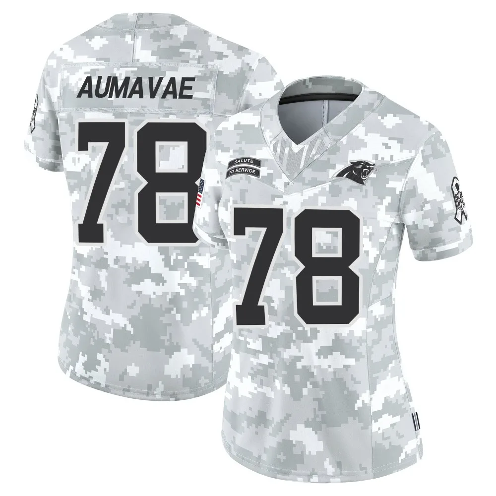 Women's Carolina Panthers Popo Aumavae Nike 2024 Salute to Service Limited Arctic Camo Jersey Women's Carolina Panthers Popo Aumavae Nike 2024 Salute to Service Limited Arctic Camo Jersey