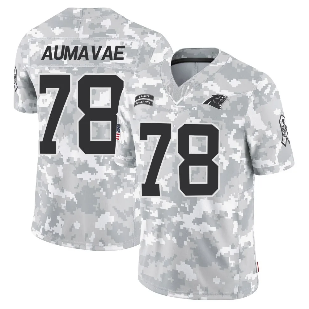 Youth Carolina Panthers Popo Aumavae Nike 2024 Salute to Service Limited Arctic Camo Jersey Youth Carolina Panthers Popo Aumavae Nike 2024 Salute to Service Limited Arctic Camo Jersey