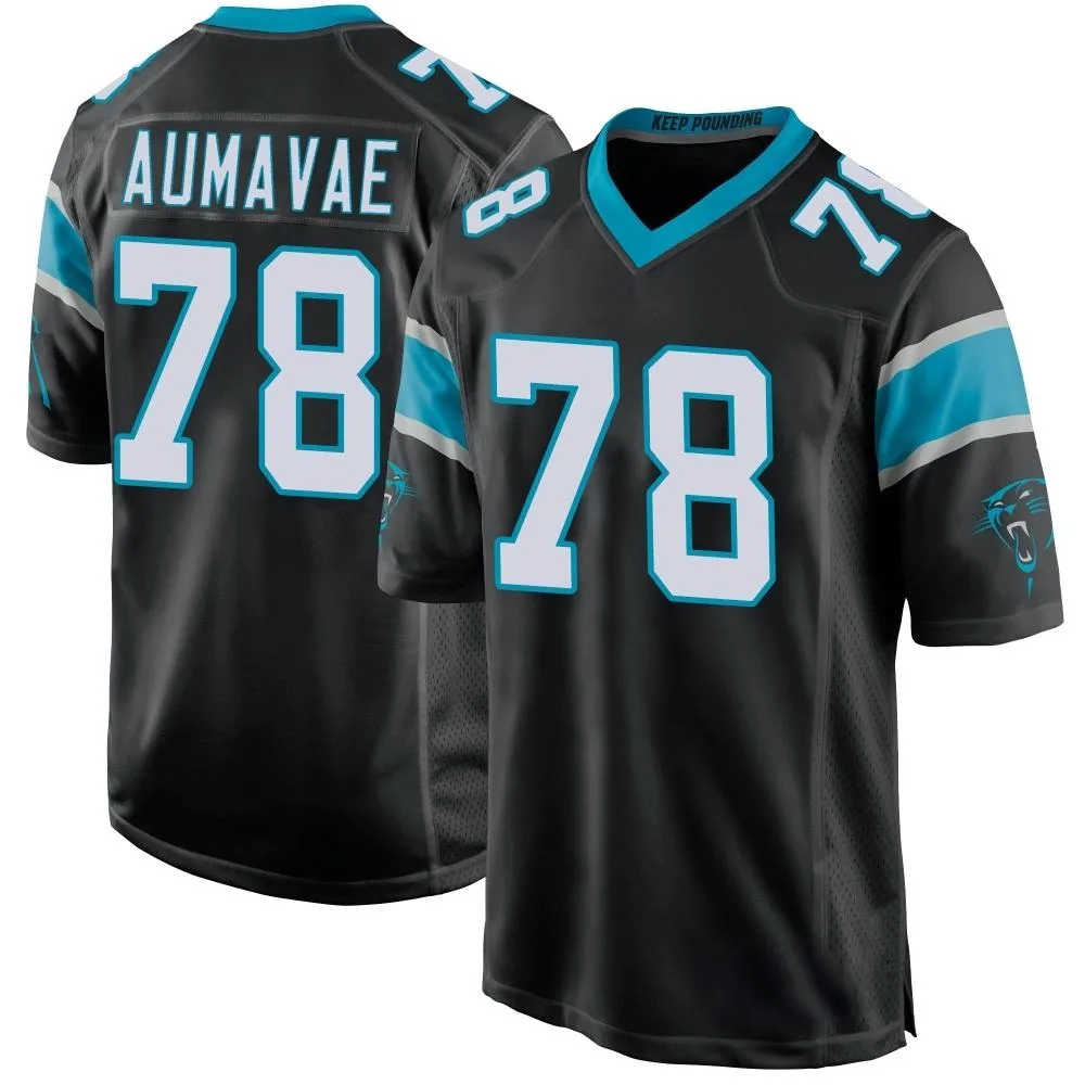 Youth Carolina Panthers Popo Aumavae Nike Team Color Game Black Jersey Youth Carolina Panthers Popo Aumavae Nike Team Color Game Black Jersey