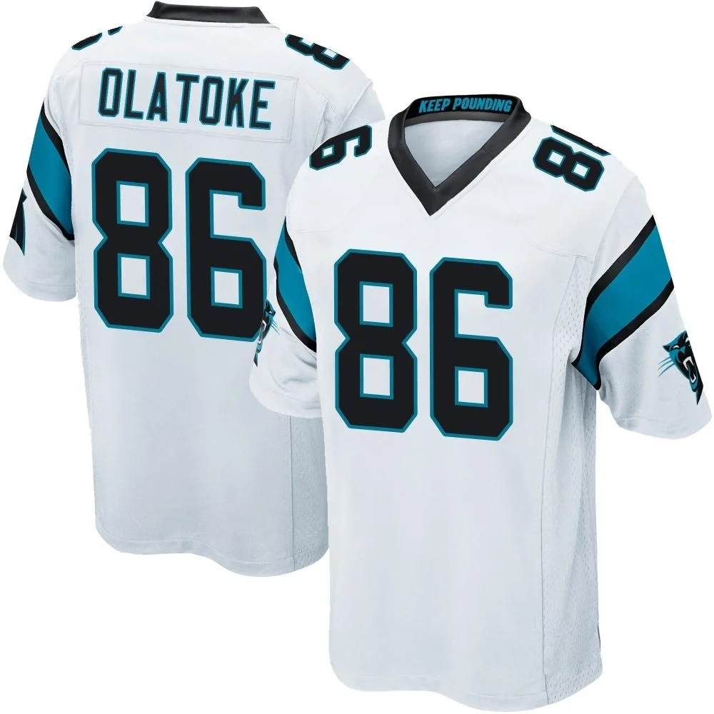 Men's Carolina Panthers Praise Olatoke Nike Game White Jersey Men's Carolina Panthers Praise Olatoke Nike Game White Jersey