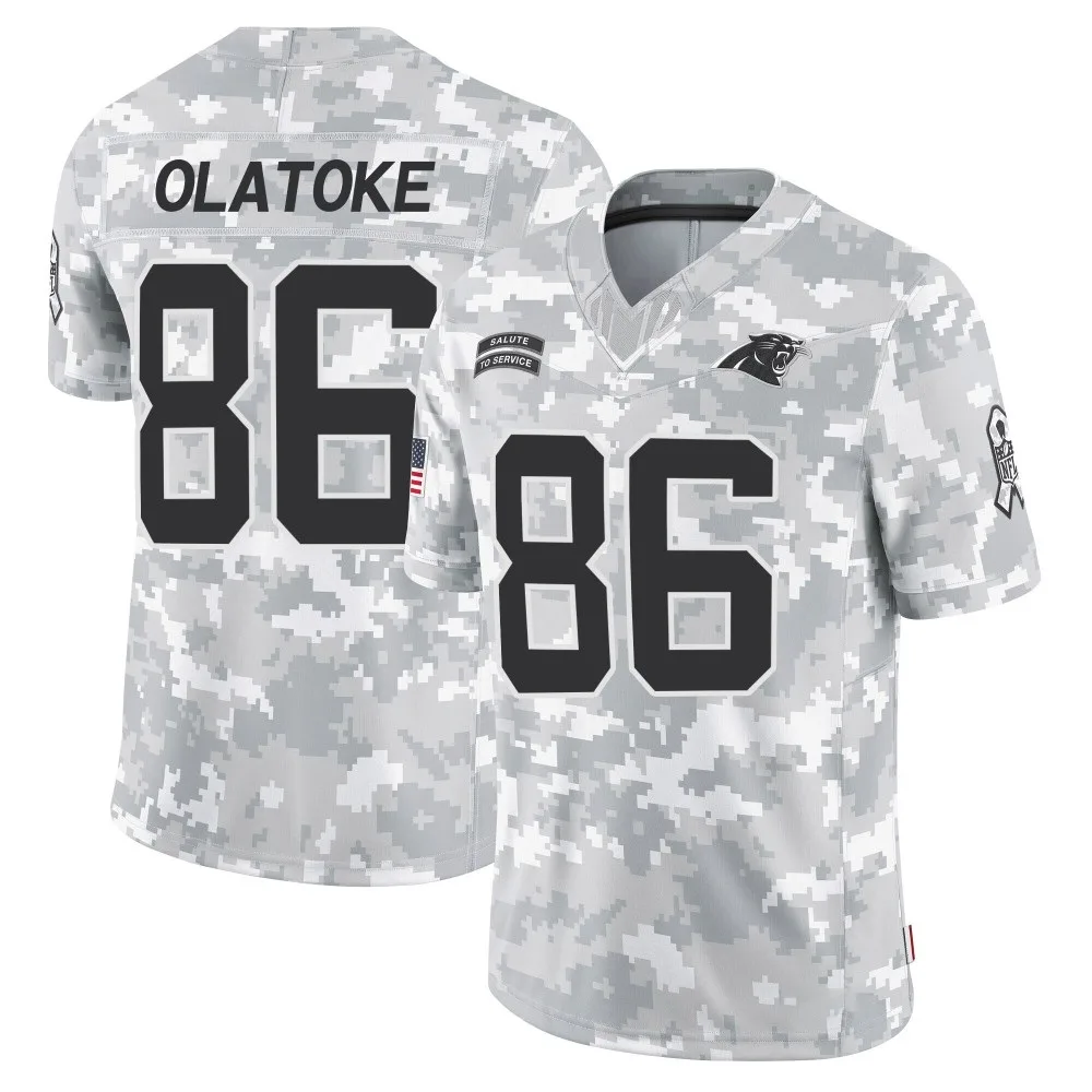 Youth Carolina Panthers Praise Olatoke Nike 2024 Salute to Service Limited Arctic Camo Jersey Youth Carolina Panthers Praise Olatoke Nike 2024 Salute to Service Limited Arctic Camo Jersey