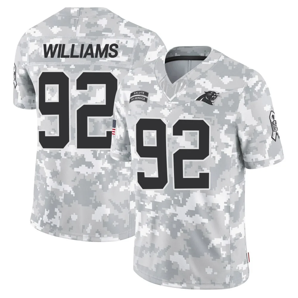 Men's Carolina Panthers Raequan Williams Nike 2024 Salute to Service Limited Arctic Camo Jersey Men's Carolina Panthers Raequan Williams Nike 2024 Salute to Service Limited Arctic Camo Jersey