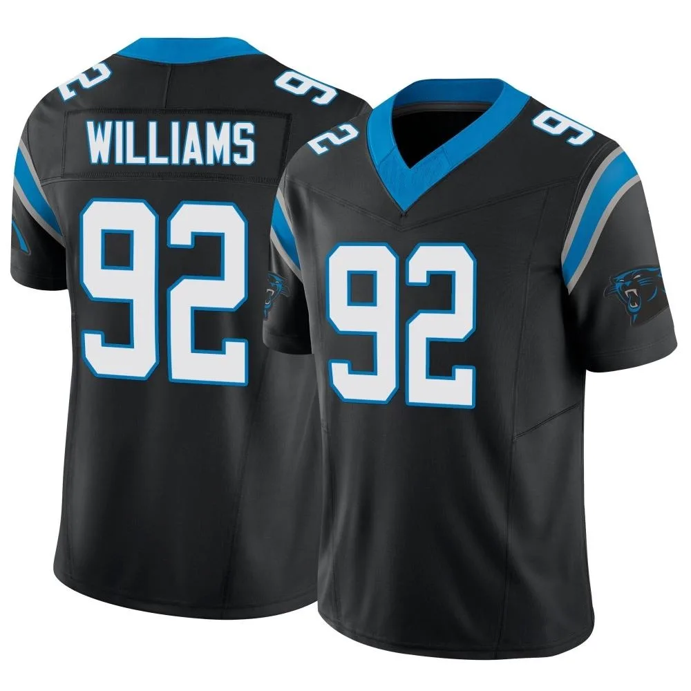Youth Carolina Panthers Raequan Williams Nike Vapor F.U.S.E. Limited Black Jersey Youth Carolina Panthers Raequan Williams Nike Vapor F.U.S.E. Limited Black Jersey