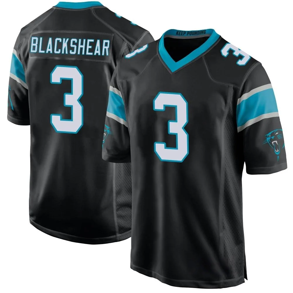 Men's Carolina Panthers Raheem Blackshear Nike Team Color Game Black Jersey Men's Carolina Panthers Raheem Blackshear Nike Team Color Game Black Jersey