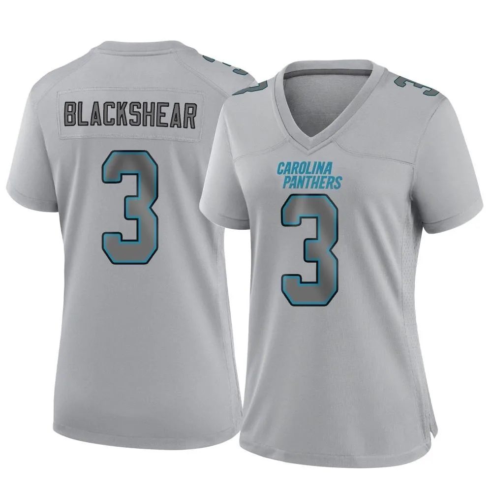 Women's Carolina Panthers Raheem Blackshear Nike Atmosphere Fashion Game Gray Jersey Women's Carolina Panthers Raheem Blackshear Nike Atmosphere Fashion Game Gray Jersey