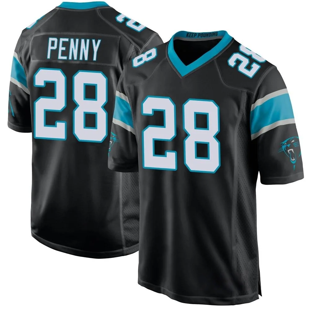 Men's Carolina Panthers Rashaad Penny Nike Team Color Game Black Jersey Men's Carolina Panthers Rashaad Penny Nike Team Color Game Black Jersey