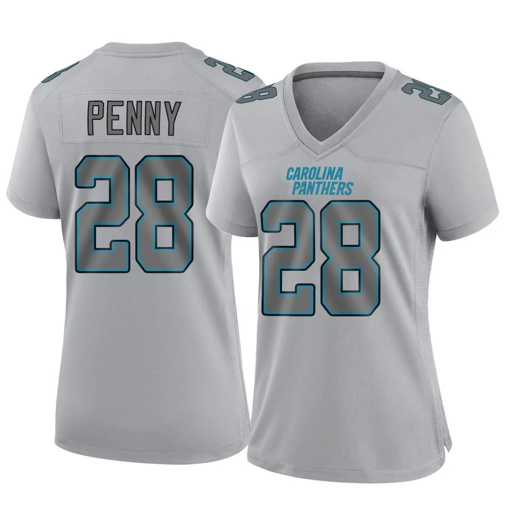 Women's Carolina Panthers Rashaad Penny Nike Atmosphere Fashion Game Gray Jersey Women's Carolina Panthers Rashaad Penny Nike Atmosphere Fashion Game Gray Jersey