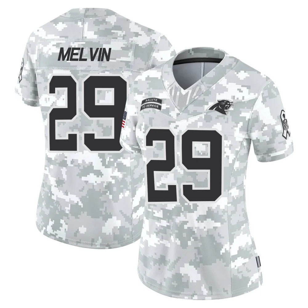 Women's Carolina Panthers Rashaan Melvin Nike 2024 Salute to Service Limited Arctic Camo Jersey Women's Carolina Panthers Rashaan Melvin Nike 2024 Salute to Service Limited Arctic Camo Jersey