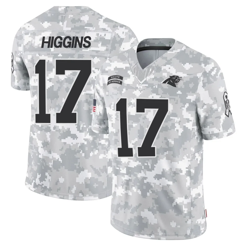 Men's Carolina Panthers Rashard Higgins Nike 2024 Salute to Service Limited Arctic Camo Jersey Men's Carolina Panthers Rashard Higgins Nike 2024 Salute to Service Limited Arctic Camo Jersey