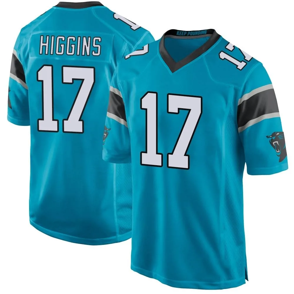 Men's Carolina Panthers Rashard Higgins Nike Alternate Game Blue Jersey Men's Carolina Panthers Rashard Higgins Nike Alternate Game Blue Jersey