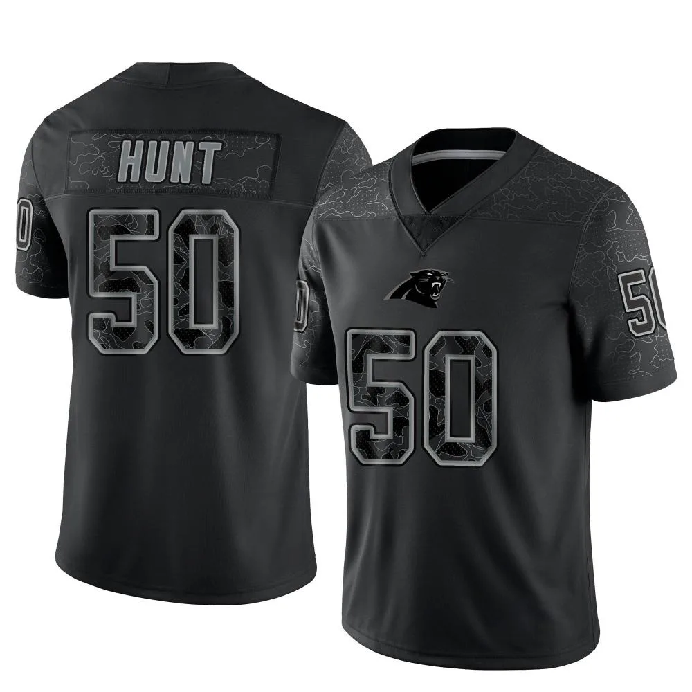 Men's Carolina Panthers Robert Hunt Nike Reflective Limited Black Jersey Men's Carolina Panthers Robert Hunt Nike Reflective Limited Black Jersey