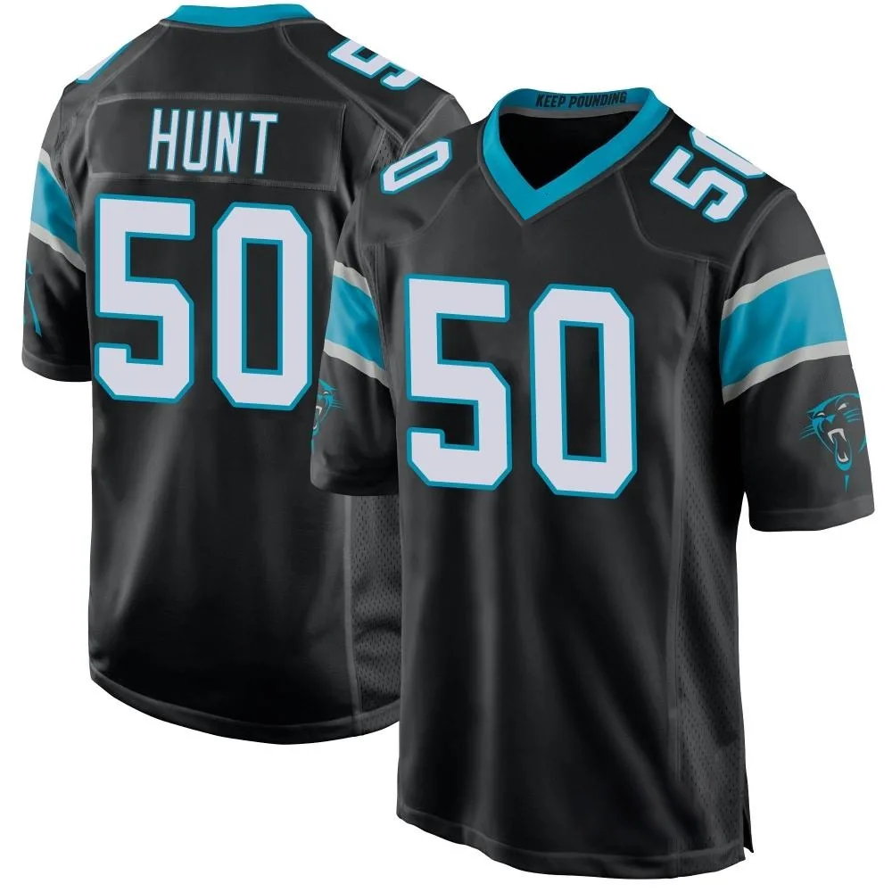 Men's Carolina Panthers Robert Hunt Nike Team Color Game Black Jersey Men's Carolina Panthers Robert Hunt Nike Team Color Game Black Jersey