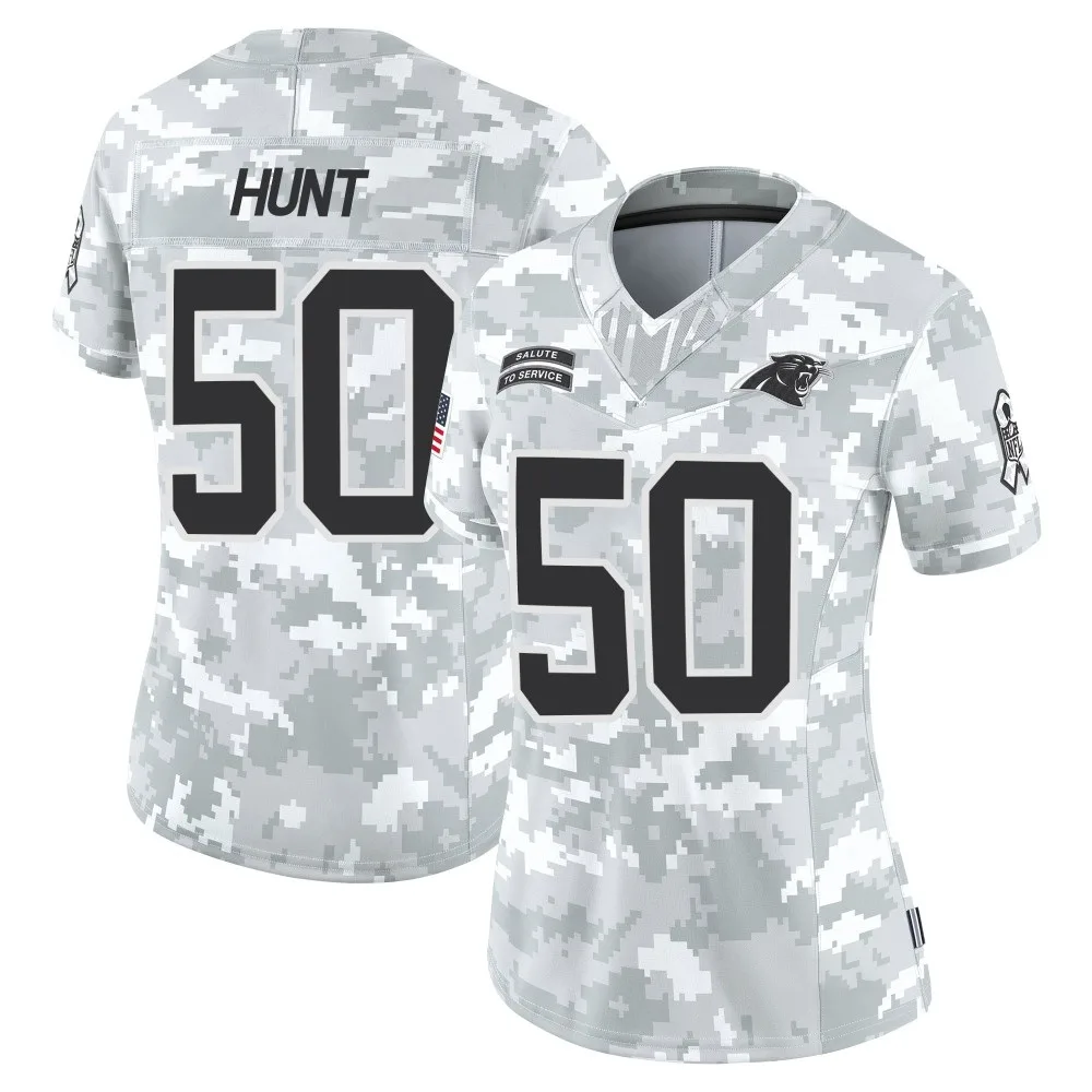 Women's Carolina Panthers Robert Hunt Nike 2024 Salute to Service Limited Arctic Camo Jersey Women's Carolina Panthers Robert Hunt Nike 2024 Salute to Service Limited Arctic Camo Jersey