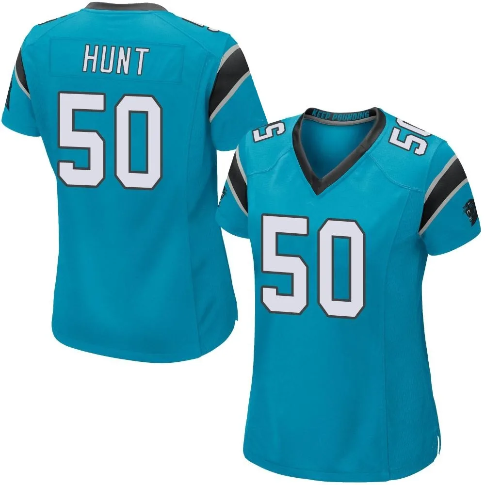 Women's Carolina Panthers Robert Hunt Nike Alternate Game Blue Jersey Women's Carolina Panthers Robert Hunt Nike Alternate Game Blue Jersey