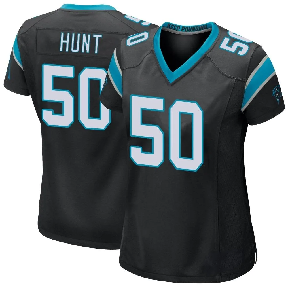 Women's Carolina Panthers Robert Hunt Nike Team Color Game Black Jersey Women's Carolina Panthers Robert Hunt Nike Team Color Game Black Jersey