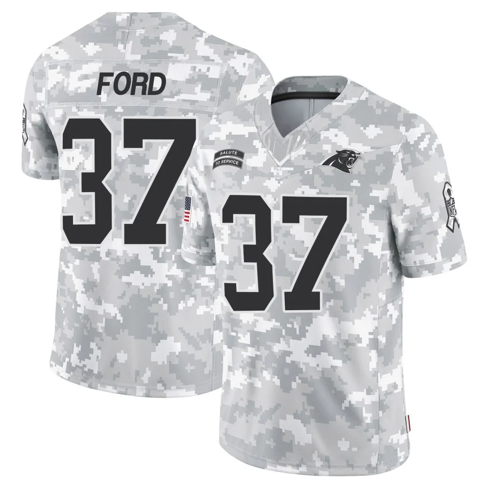 Men's Carolina Panthers Rudy Ford Nike 2024 Salute to Service Limited Arctic Camo Jersey Men's Carolina Panthers Rudy Ford Nike 2024 Salute to Service Limited Arctic Camo Jersey