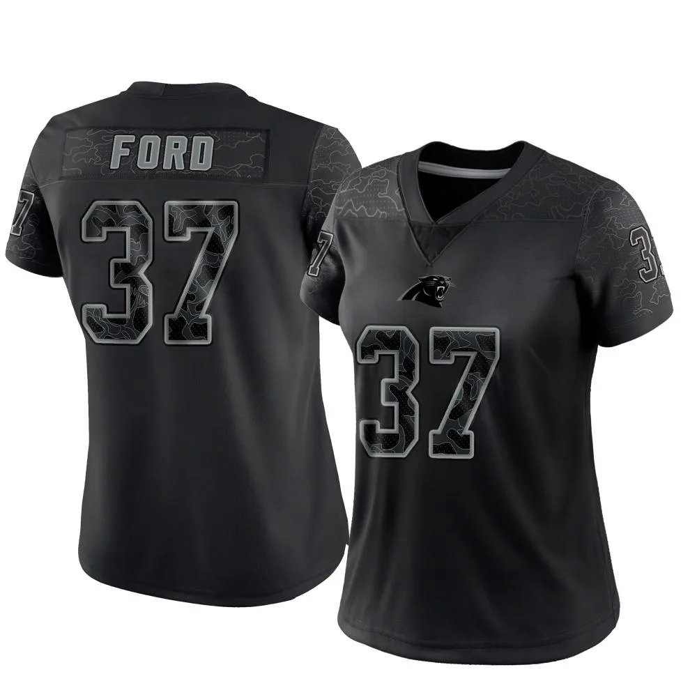 Women's Carolina Panthers Rudy Ford Nike Reflective Limited Black Jersey Women's Carolina Panthers Rudy Ford Nike Reflective Limited Black Jersey