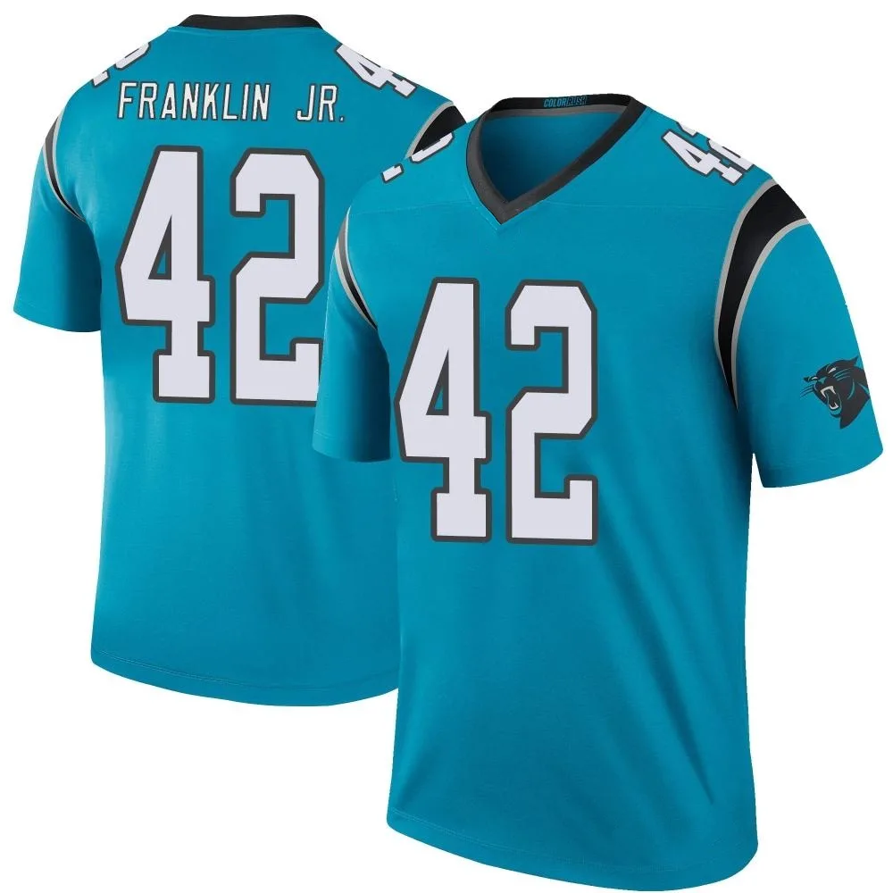 Men's Carolina Panthers Sam Franklin Jr. Nike Color Rush Legend Blue Jersey Men's Carolina Panthers Sam Franklin Jr. Nike Color Rush Legend Blue Jersey