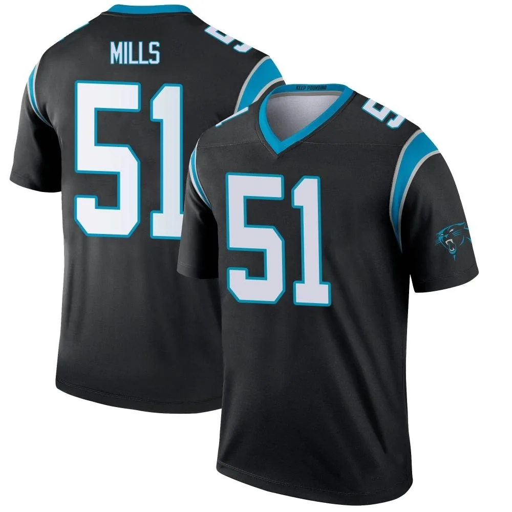 Men's Carolina Panthers Sam Mills Nike Legend Black Jersey Men's Carolina Panthers Sam Mills Nike Legend Black Jersey