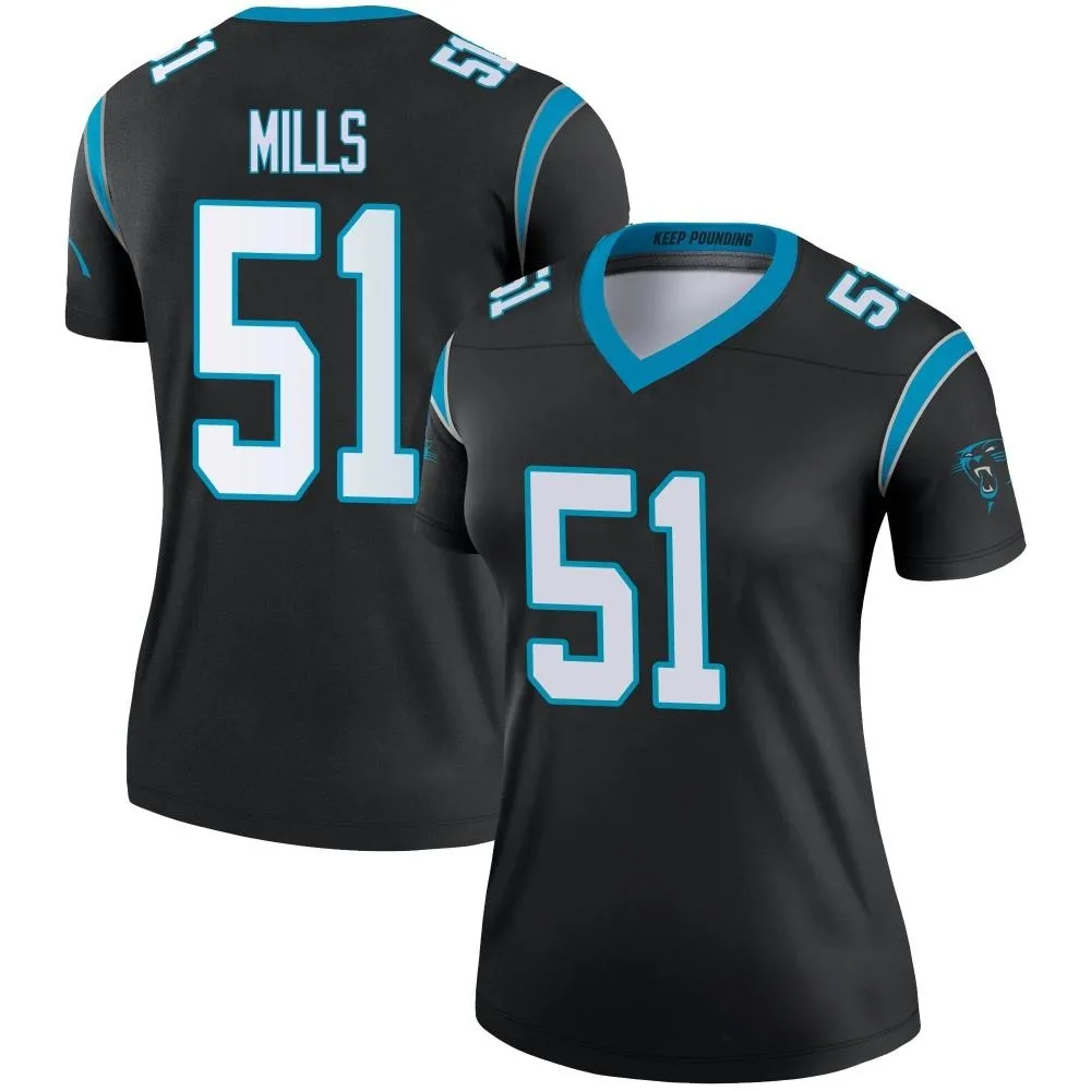 Women's Carolina Panthers Sam Mills Nike Legend Black Jersey Women's Carolina Panthers Sam Mills Nike Legend Black Jersey