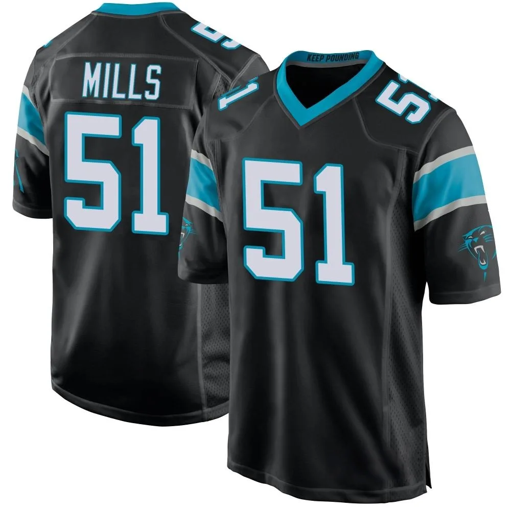 Youth Carolina Panthers Sam Mills Nike Team Color Game Black Jersey Youth Carolina Panthers Sam Mills Nike Team Color Game Black Jersey