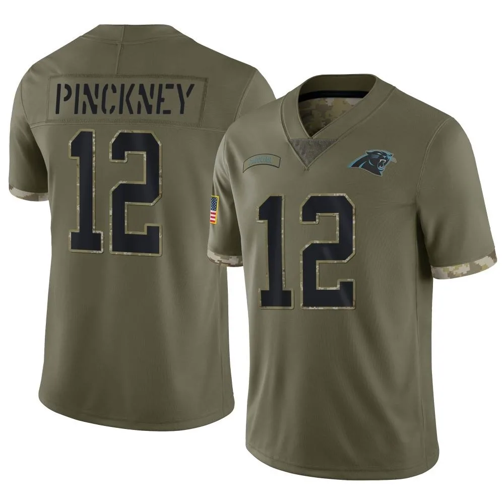 Men's Carolina Panthers Sam Pinckney Nike 2022 Salute To Service Limited Olive Jersey Men's Carolina Panthers Sam Pinckney Nike 2022 Salute To Service Limited Olive Jersey