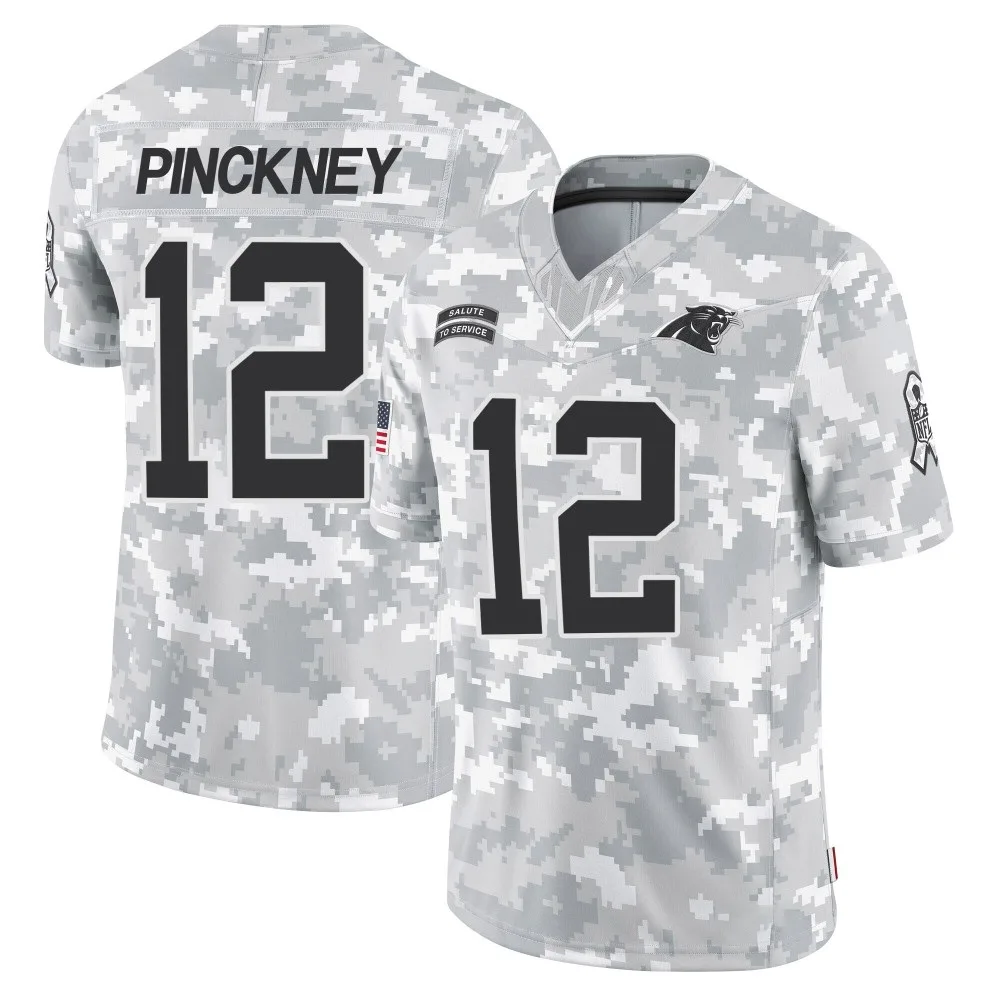 Men's Carolina Panthers Sam Pinckney Nike 2024 Salute to Service Limited Arctic Camo Jersey Men's Carolina Panthers Sam Pinckney Nike 2024 Salute to Service Limited Arctic Camo Jersey
