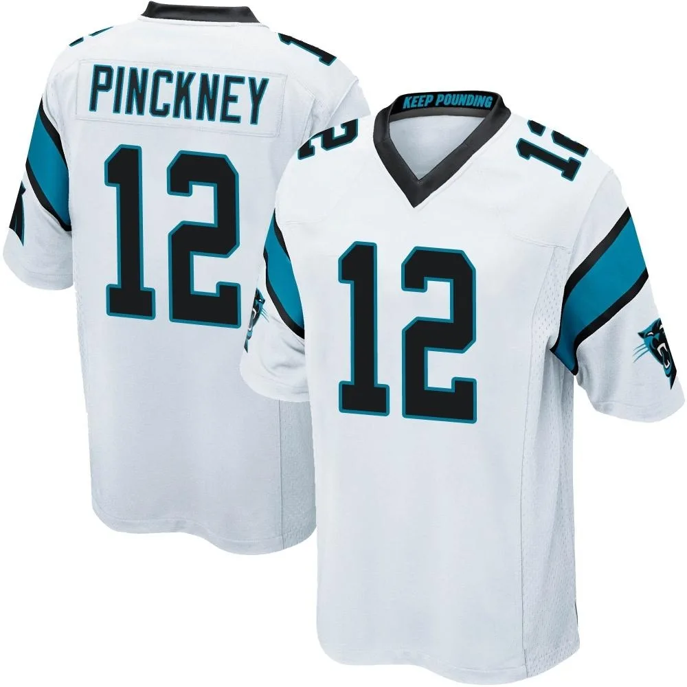 Men's Carolina Panthers Sam Pinckney Nike Game White Jersey Men's Carolina Panthers Sam Pinckney Nike Game White Jersey