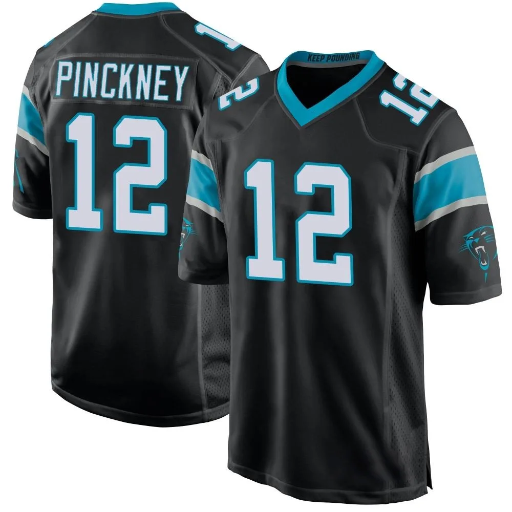 Men's Carolina Panthers Sam Pinckney Nike Team Color Game Black Jersey Men's Carolina Panthers Sam Pinckney Nike Team Color Game Black Jersey